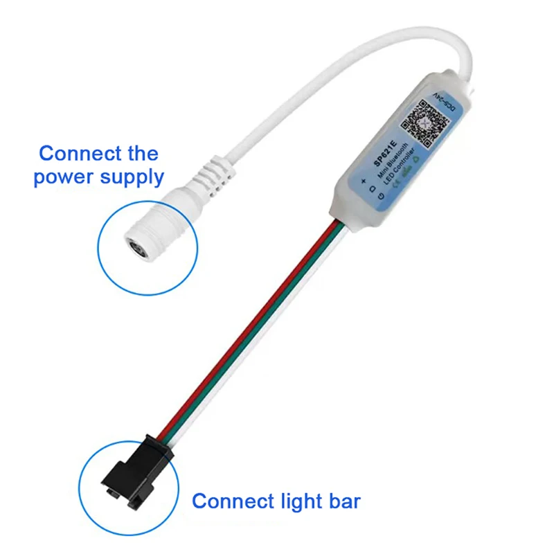 1PC SP621E Mini Bluetooth RGB Controller For WS2811 WS2812 WS2813 LED Strip Light  Control -24V