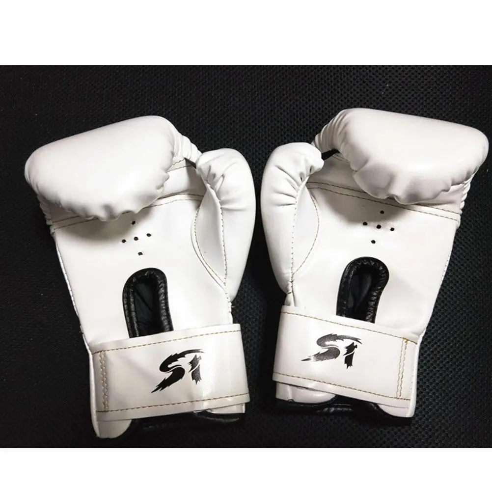 Durable Pu Kids Boxing Gloves White Punch Mitts For Girls Kickboxing Karate Martial Cardio Practice Sparring Training Fists