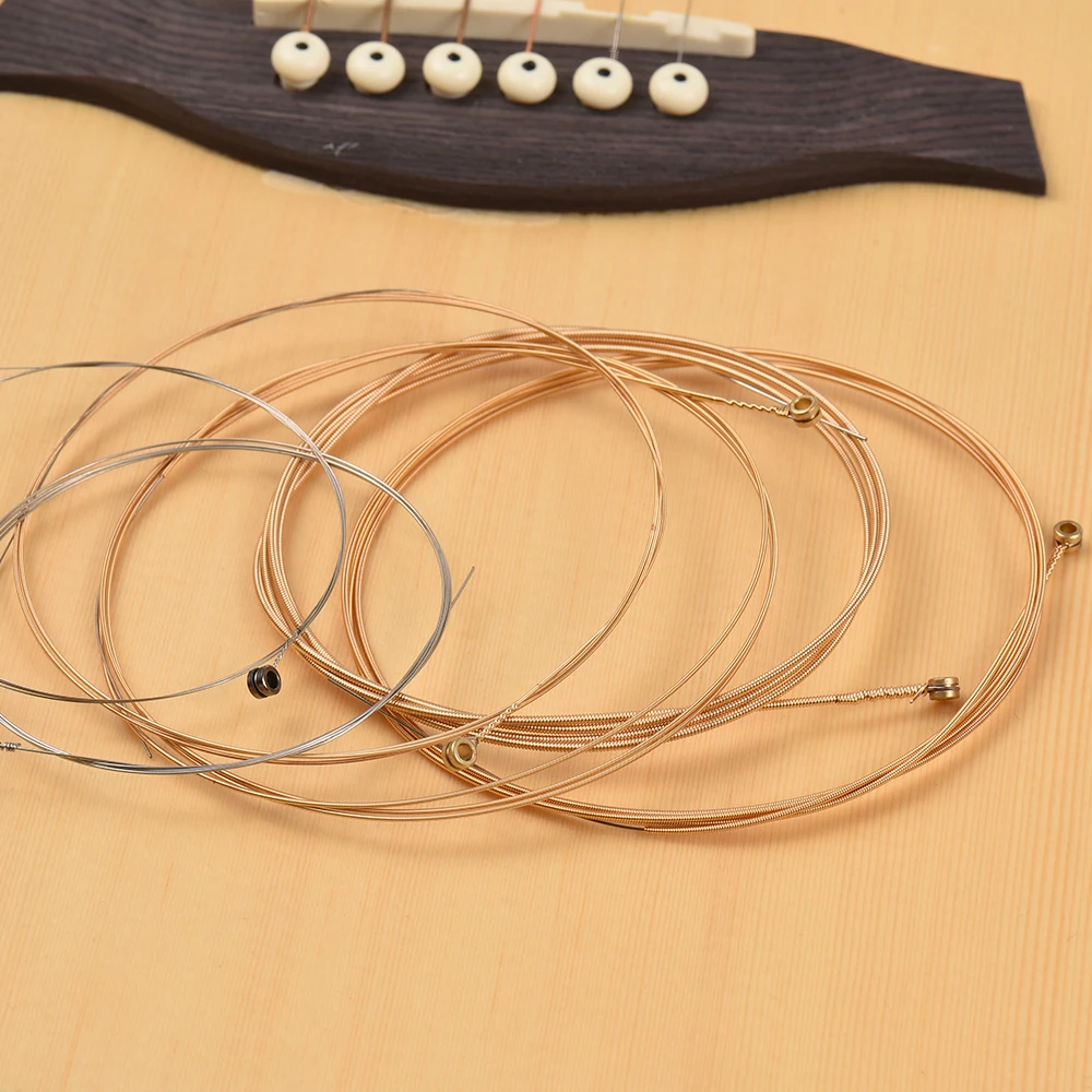 Cuerdas guitarra acústica de 6 piezas, núcleo de acero a de óxido, con revestimiento de cobre fosforoso para piezas de guitarra de cuerdas| - AliExpress