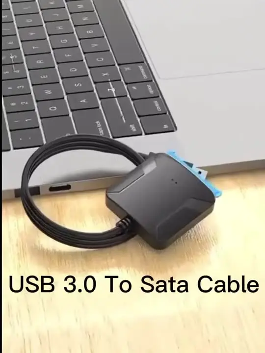 WEme USB 3.0 naar SATA i/II/III converter adapter voor 2,5/3,5 inch harde schijf SSD HDD met 12V/2A voedingsadapter en USB 3.0-kabel [ondersteuning 8TB