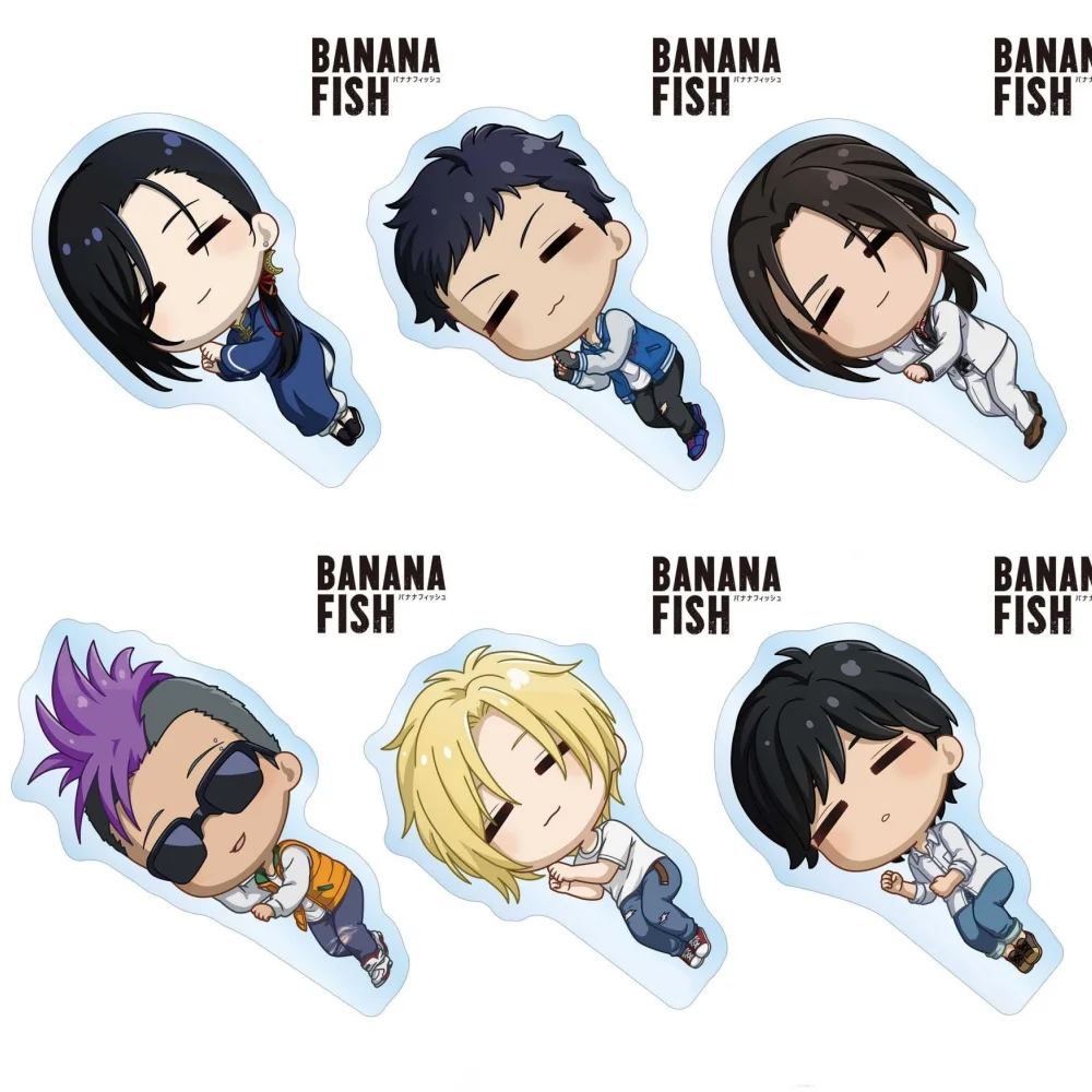 Anime Store Charme Bananen fisch kürzer Wong Chibi koro Lee Yut-Lunge Acryl HD Charaktere Schlüssel bund Anhänger Ornament ca. 6cm