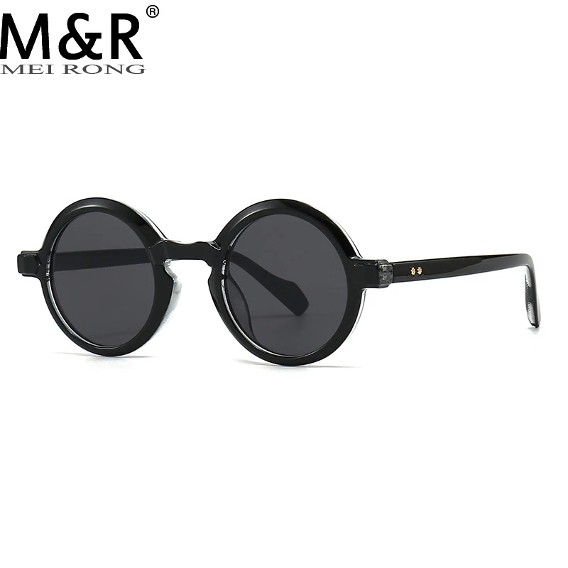

2023 New Fashion Women's Round Sunglasses Personalized Gradient Transparent Color Frame Men's Trendy Street Shooting Glasses