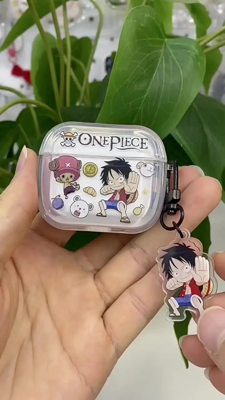 One Piece Luffy Transparent Soft TPU Earphone Case for Airpods Pro