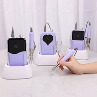 35K Violets Desktop Cordless Base Electric Nail Drill Machine 35000rpm Manicure Pedicure Rechargeable Battery Wireless Coreless 1