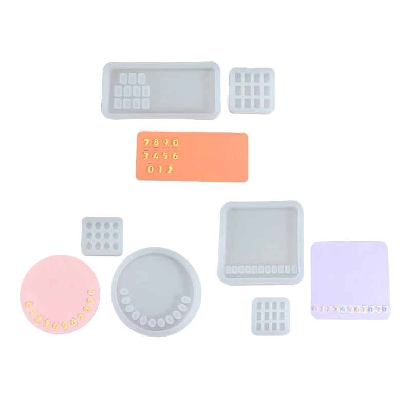 

Plaster Mold Number Plate Silicone Mold Suitable for Epoxy Diy Craft Pendants Jewelry Making Home Decor DXAF
