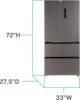 Frost Free French Door Refrigerator, 18-Cu.Ft, Metallic 6