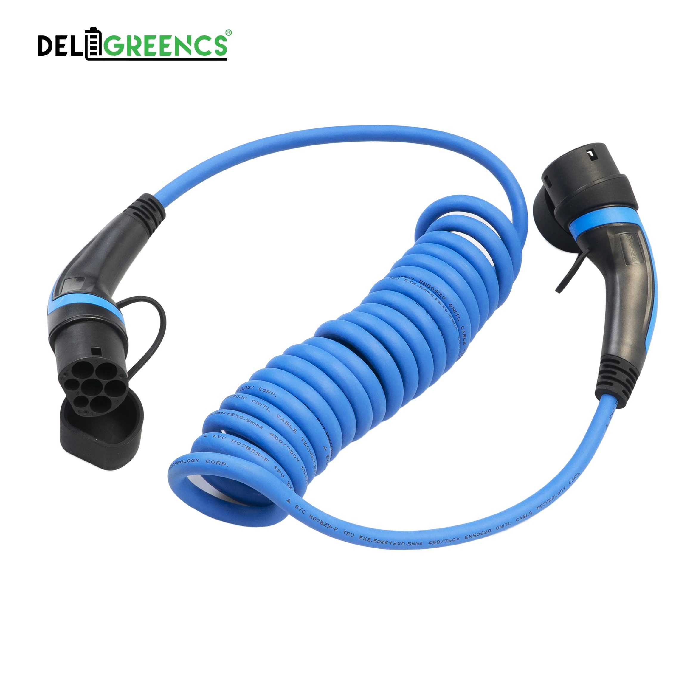 China Professional Design 3 Phase Ev Charging Cable - 11kW 16A Type 2 to Type  2 EV Charger Cable Spiral Coiled Cable EV Charging Cable – Mida factory and  manufacturers