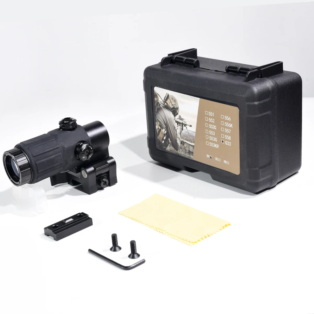 Red Dot Sight Tactical Magnifier Scope Holographic Collimator Tactical 558 G33 3X Magnifier Sight Scope