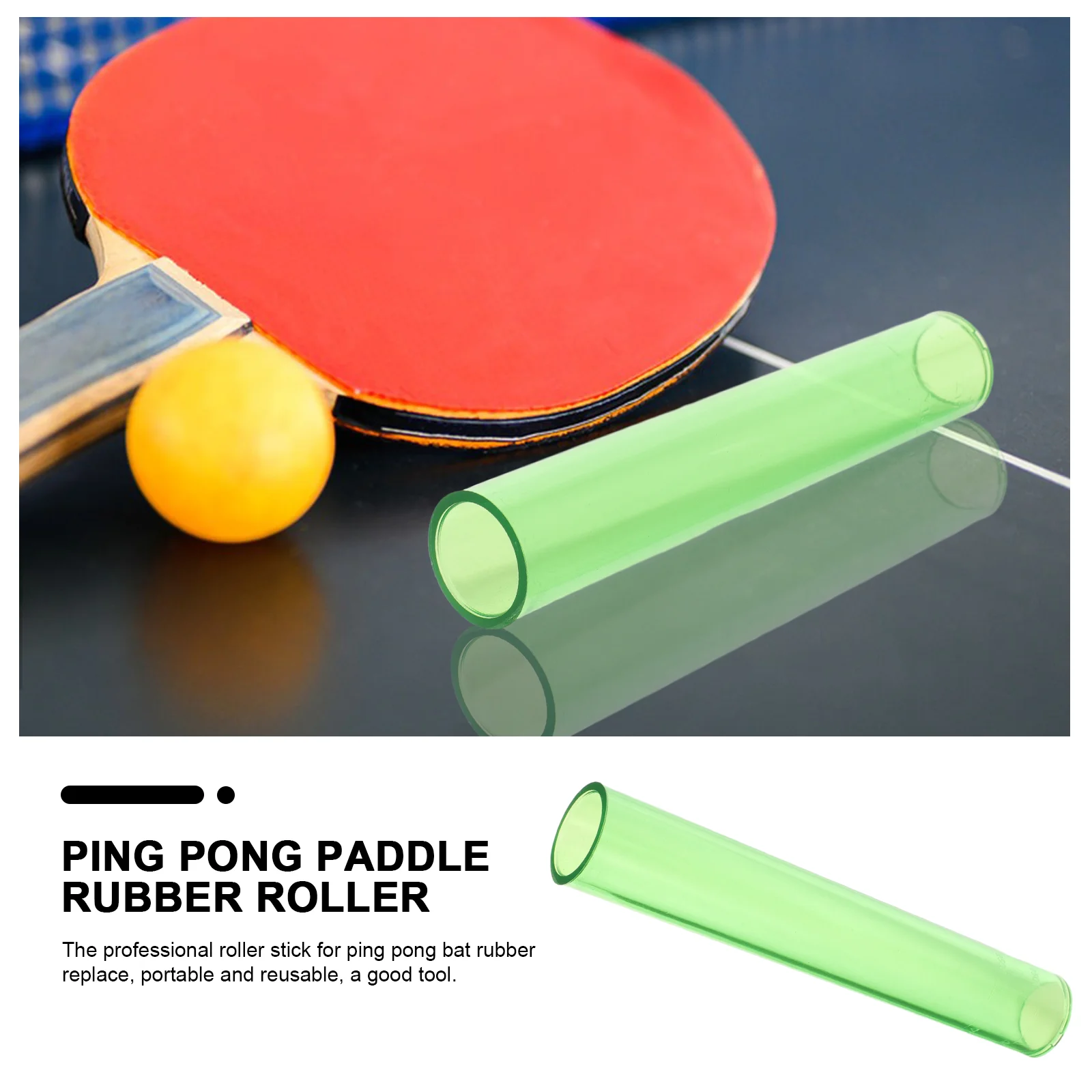 Table Tennis Racket Rubber Roller Pins Plastic Pingpong Glue Stick Rubbers Pvc Bat Supplies