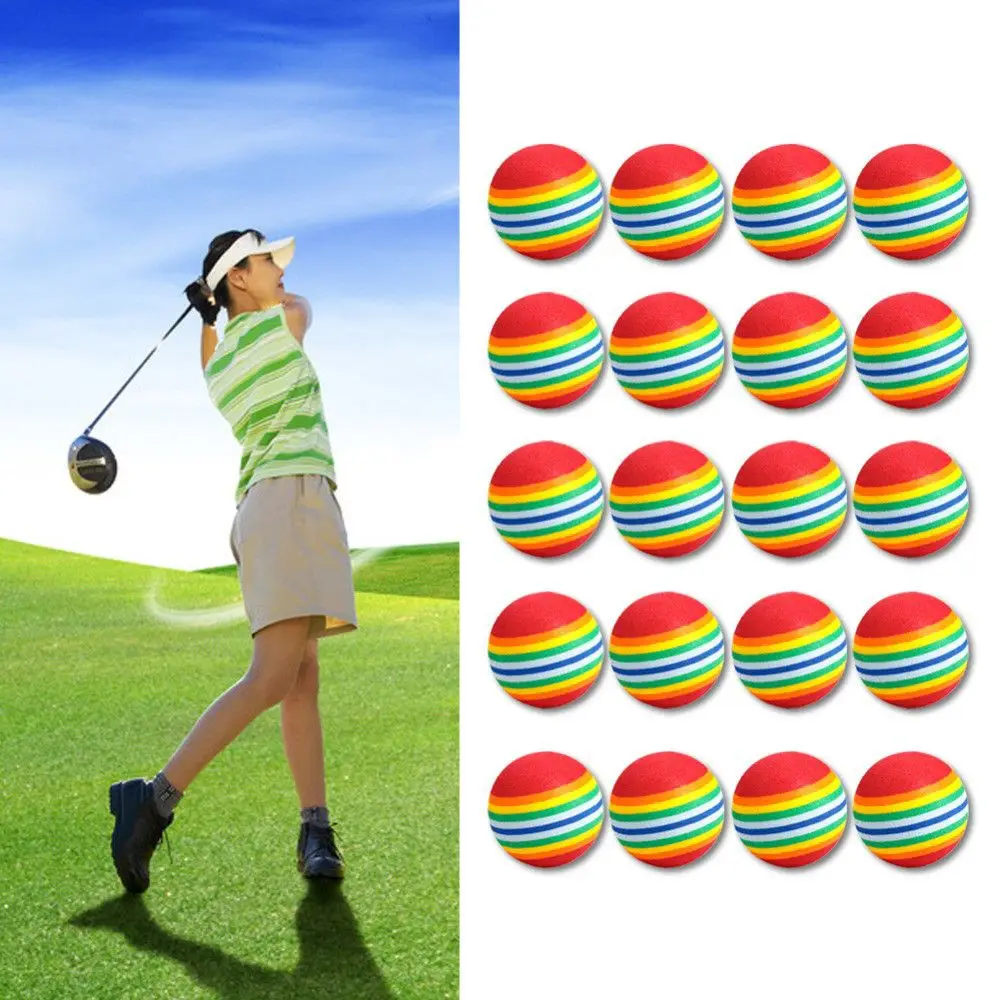 

Yellow/Red/Blue Golfer Foam Practice Rainbow Color Sponge Golf Ball Golf Training Balls