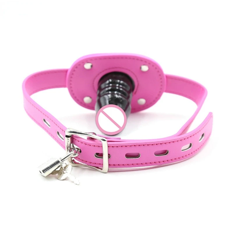 Penis Plug Dildos Open Mouth Gag Locking Buckles Leather Harness Bondage BDSM Sex Toys for Couple Adult Sex Game sex toys