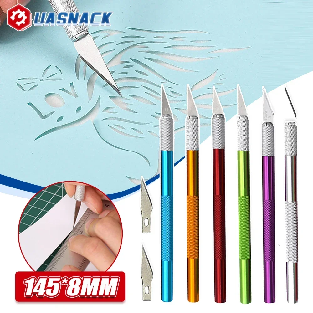 Engraving Blade Pen Hobby Knife Set Solid Metal Pen Knife Small Carving  Craft Utility Knife Kit for DIY Art Work Cutting Tools - AliExpress