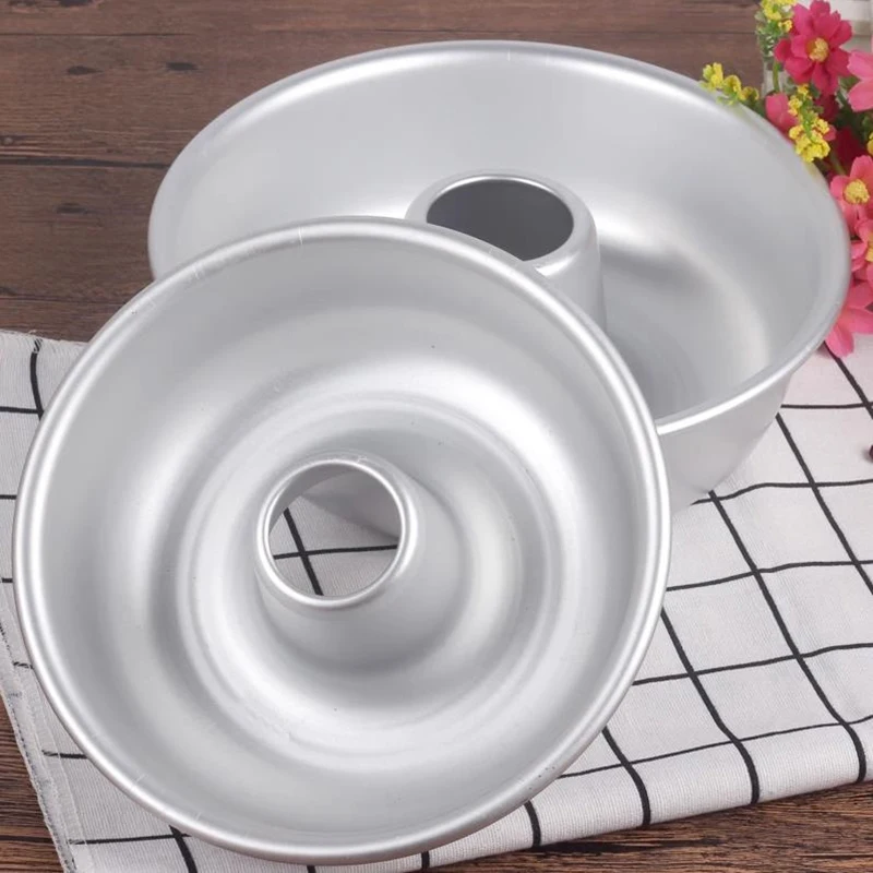 Cake Baking Tools Donuts Pan Mould DIY Chiffon Cake Molds Kitchen Bakery Baking Decoration Tin Ring Tools Bakeware Aluminum Alloy Material