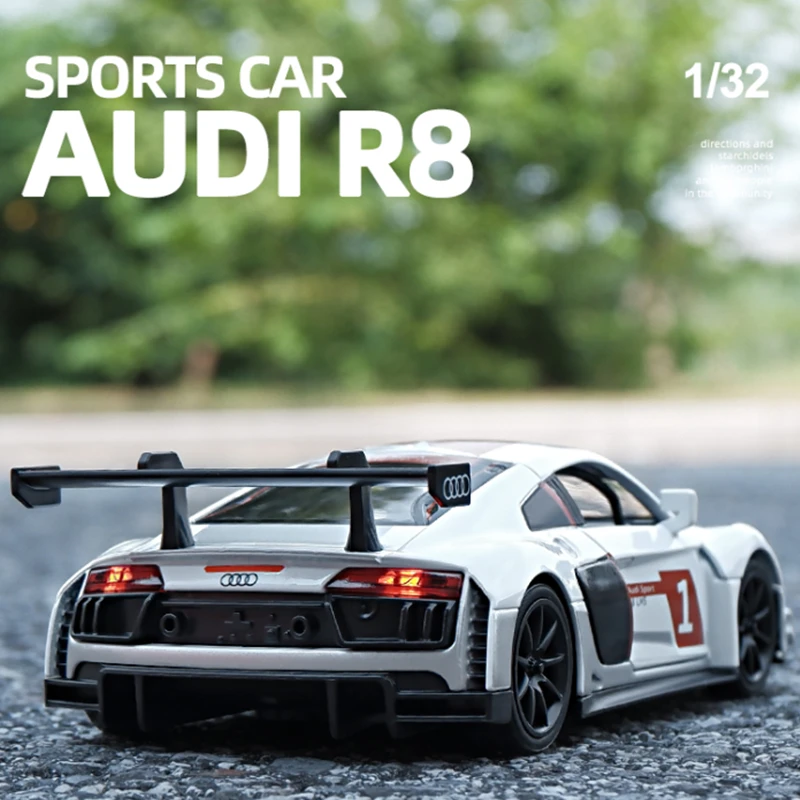 1:32 AUDI R8 Le Mans Alloy Racing Car Model Diecast & Toy