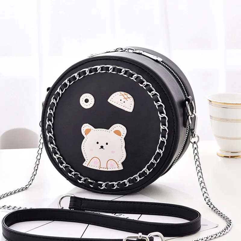 2022 New Summer Handbag Shoulder Trend Fashion Round Cute Bear Messenger Women's Bag