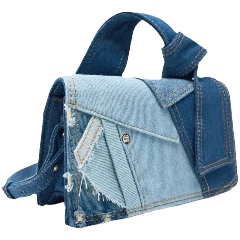 NEW Denim Single Shoulder Messenger Bags New Trend Fashion Portable Handbag Travel Versatile Crossbody Bags Commute Storage