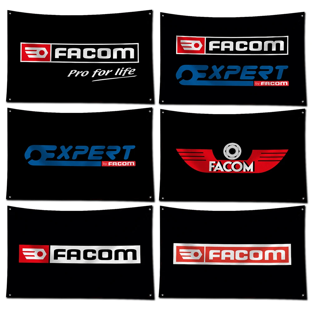 

3x5 Ft Tool F-facom Flag Polyester Digital Printing Banner for Garage Wall Art Out Door Decoration With Brass Grommets
