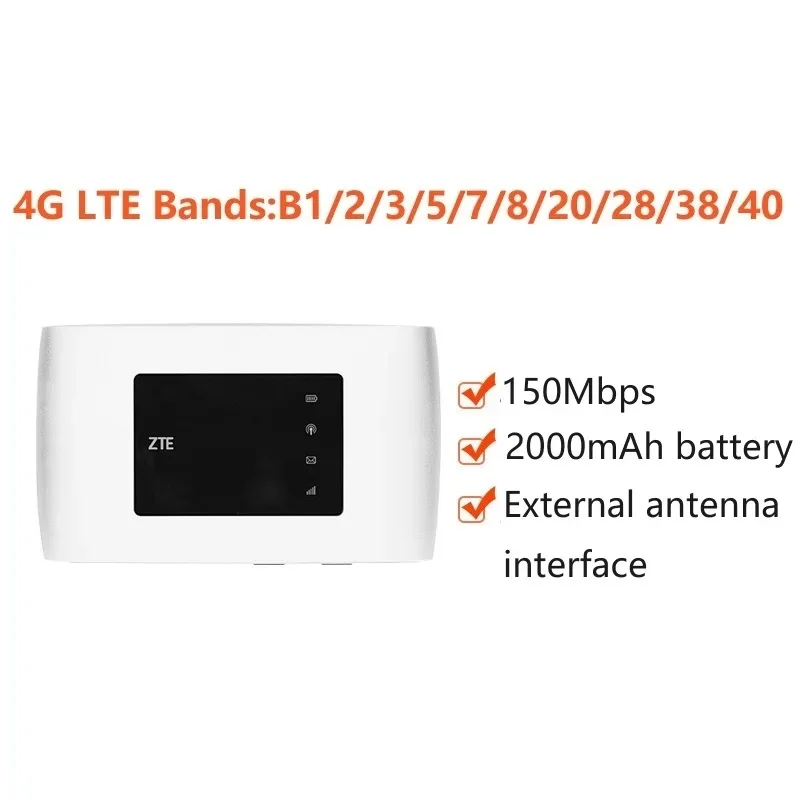 Roteador Zte Mf920u Desbloqueado Roteador Wifi Móvel Hotspot 4g Lte 150mbps Desbloqueado - Imagem 3
