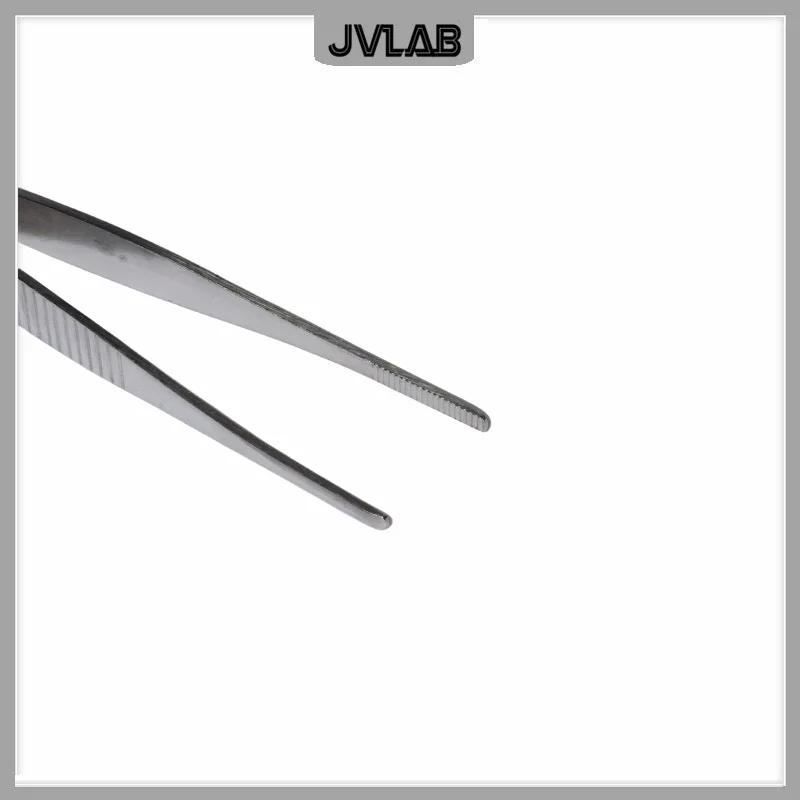 Anti Static Tweezers Set Stainless Steel Tweezers Laboratory Auxiliary Tweezer Straight Surgical Forceps 12.5cm Extraction Excipients Home Handy Tool