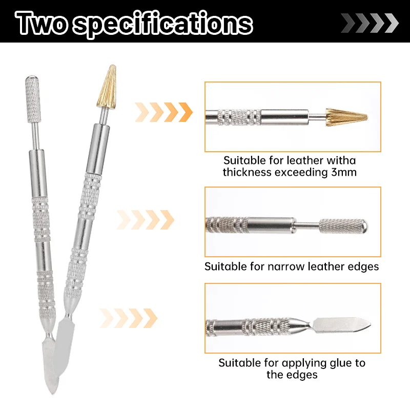 25mm DIY Leather Dual Double Head Edge Oil Gluing Dye Painting Pen Applicator Stick Speedy Paint Roller Tool