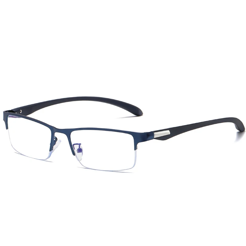Vintage Unisex Half-Frame Anti Blue Light Business Eyeglasses