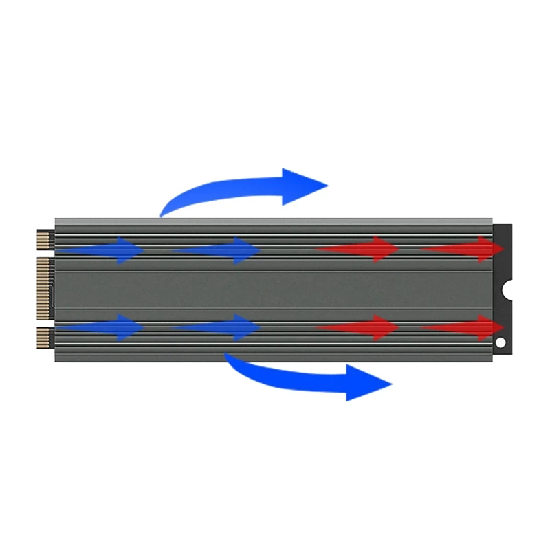 데스크탑 PC용 열 패드가 있는 알루미늄 라디에이터, M.2 NVMe SSD 방열판, M2 2280 HDD 하드 디스크 방열판, SATA SSD 쿨러