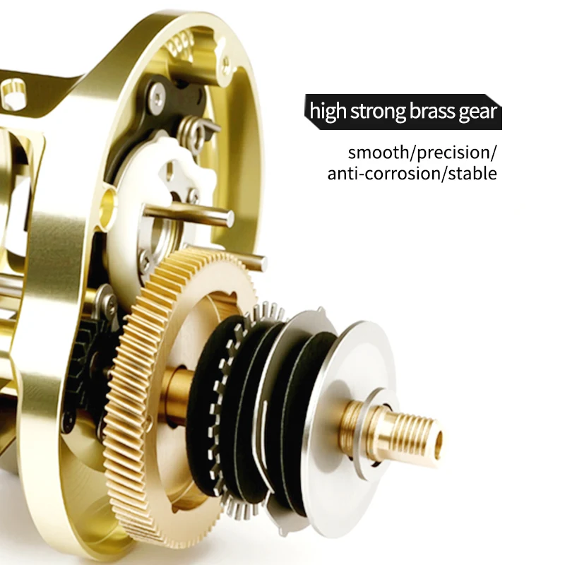 Kawa New Fishing Reel Cast Drum Wheel DK200 Drag 15kg Magnetic Casting Reel 10+1BB Weigt 249g Metal Body Handle With Rubber Knob