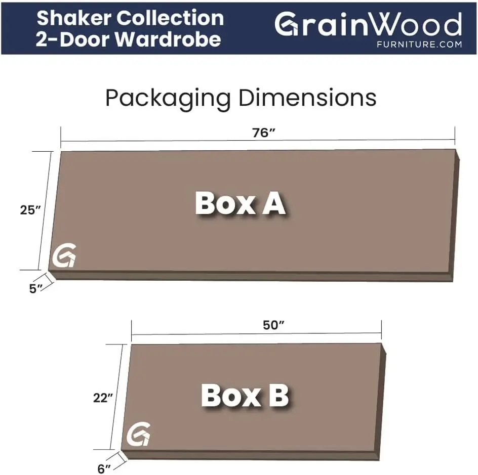 Wood Furniture Shaker 2-Door Wardrobe, Solid Wood with Cherry Finish 3