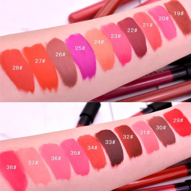 Lip Gloss Lip Makeup Lip Glaze 38 Color Lipstick Waterproof Long Lasting Matte Shimmer Red Brown Lip Gloss Nude Glitter Lip Glaze Sexy Tint Beauty Cosmetic