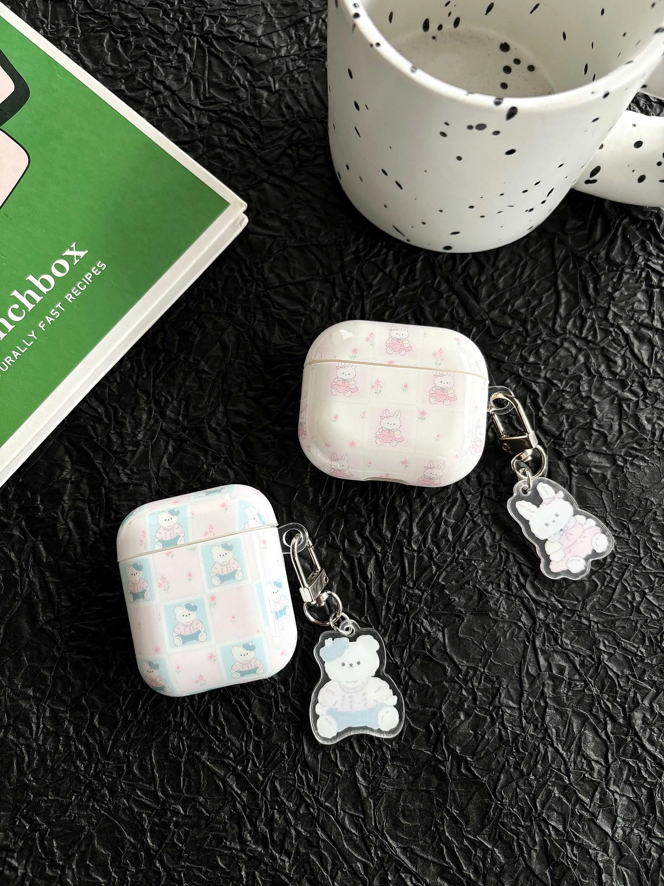 Custodia Per Auricolari Per Apple Airpods Pro2Nd 3 Cartoon Harging Box Per Airpod 1 2 Pro Pink Floral Blue Bears Cute Bunny Fundas