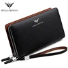 WILLIAMPOLO Men's Wallet Business Large Capacity Clutch Bag Genuine Leather Clutch Wallet Double Zipper Handbag Long Men Wallet 2
