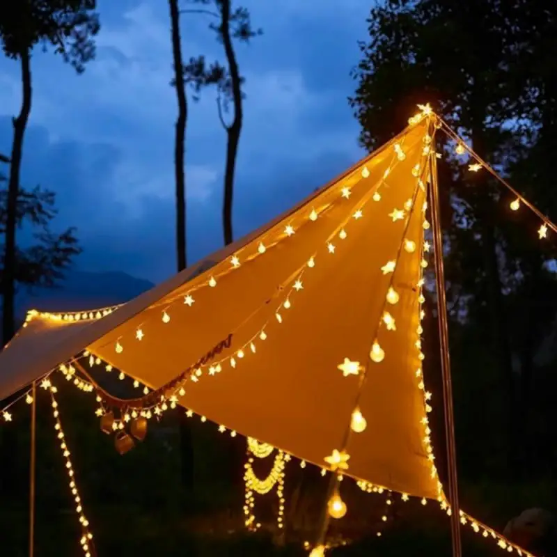 Christmas Decorations 3M Christmas Lights Snowflake String Lights Fairy LED Lamp For Home New Year Tree Garden