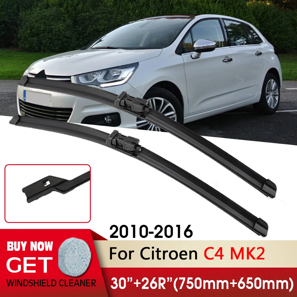 

Car Wiper RHD&LHD Front Wiper Blades 30"+26R" For Citroen C4 MK2 2010-2016 Fit push button Windshield Windscreen Front Window