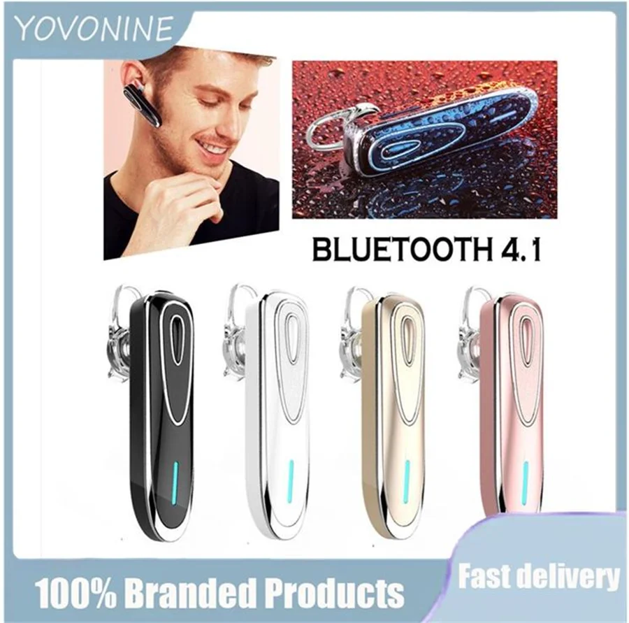 

YOVONINE K1 Sports Headset Mini Wireless Stereo Earphone 4.1 Earphones with Microphone Car Headset Handsfree Earhook earphones