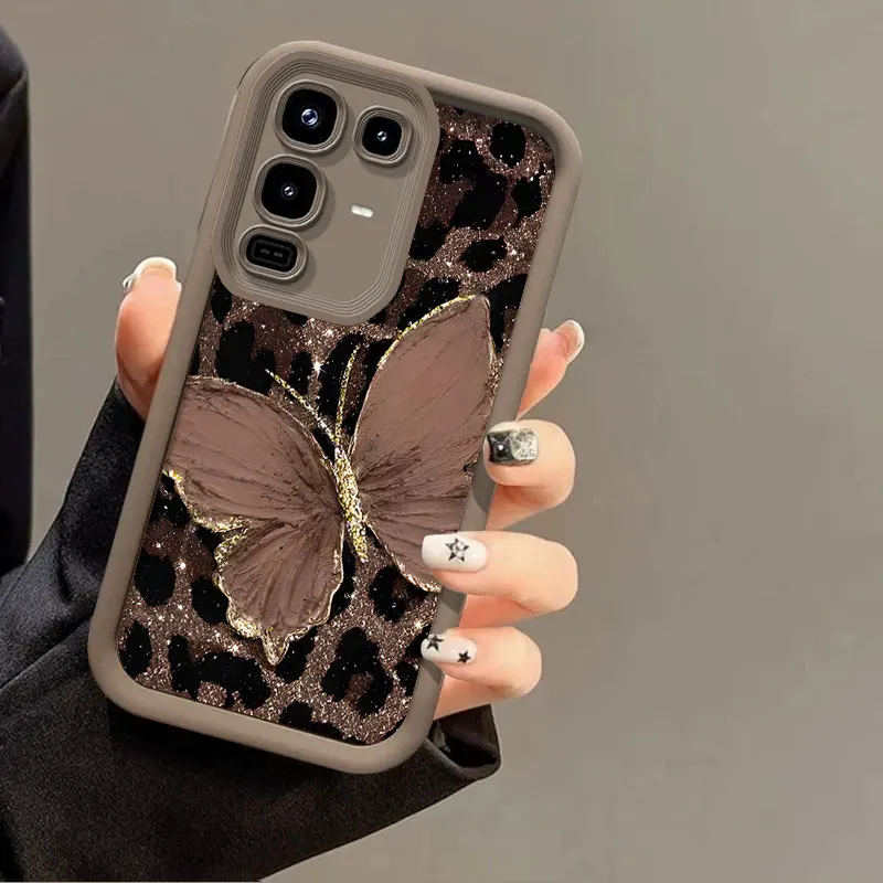 Leopard Print Shockproof Silicone Protective Case - Flexible and Durable Cover