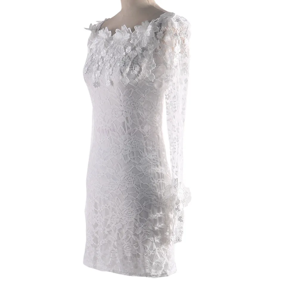 Elegant Lace Off Shoulder Women Dress