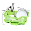 Kitchen Dishes Plastic Storage Drain Basket Drying Utensils Dripping Plate Storage Rack 6