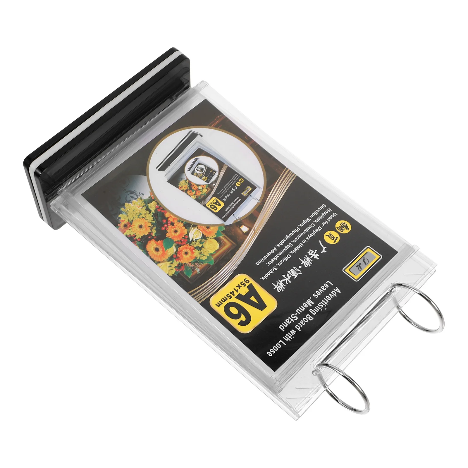 

Flip Desktop Card Acrylic Sign Holder Menu Holder Plastic Folder Clear Price Display Stand Supermarket Price Holder Base