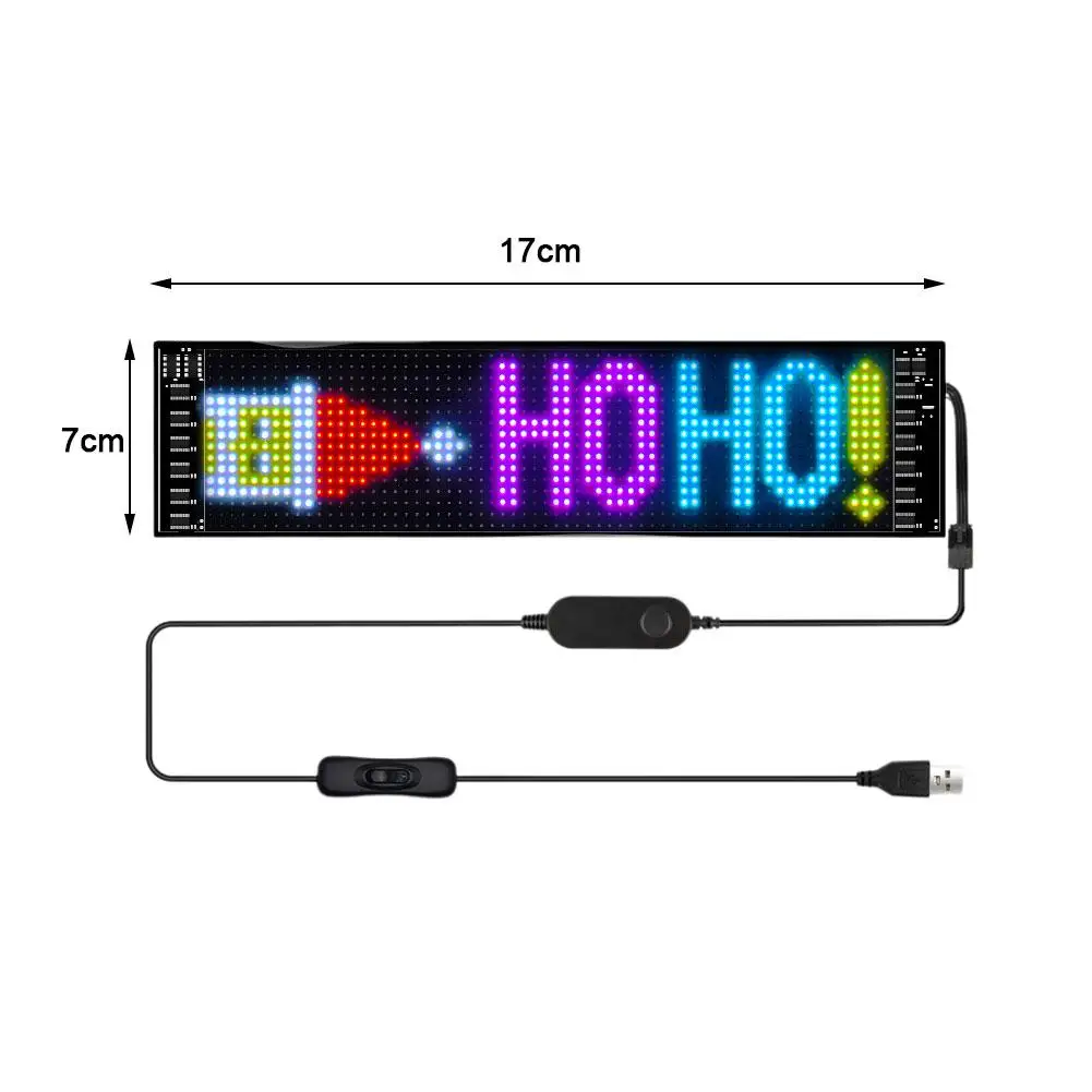 LED 자동차 표지판 디지털 사인, 유연한 LED 모듈, 블루투스 제어, DIY 프로그래밍 가능한 사용자 정의 텍스트, LED 자동차 표지판 디스플레이