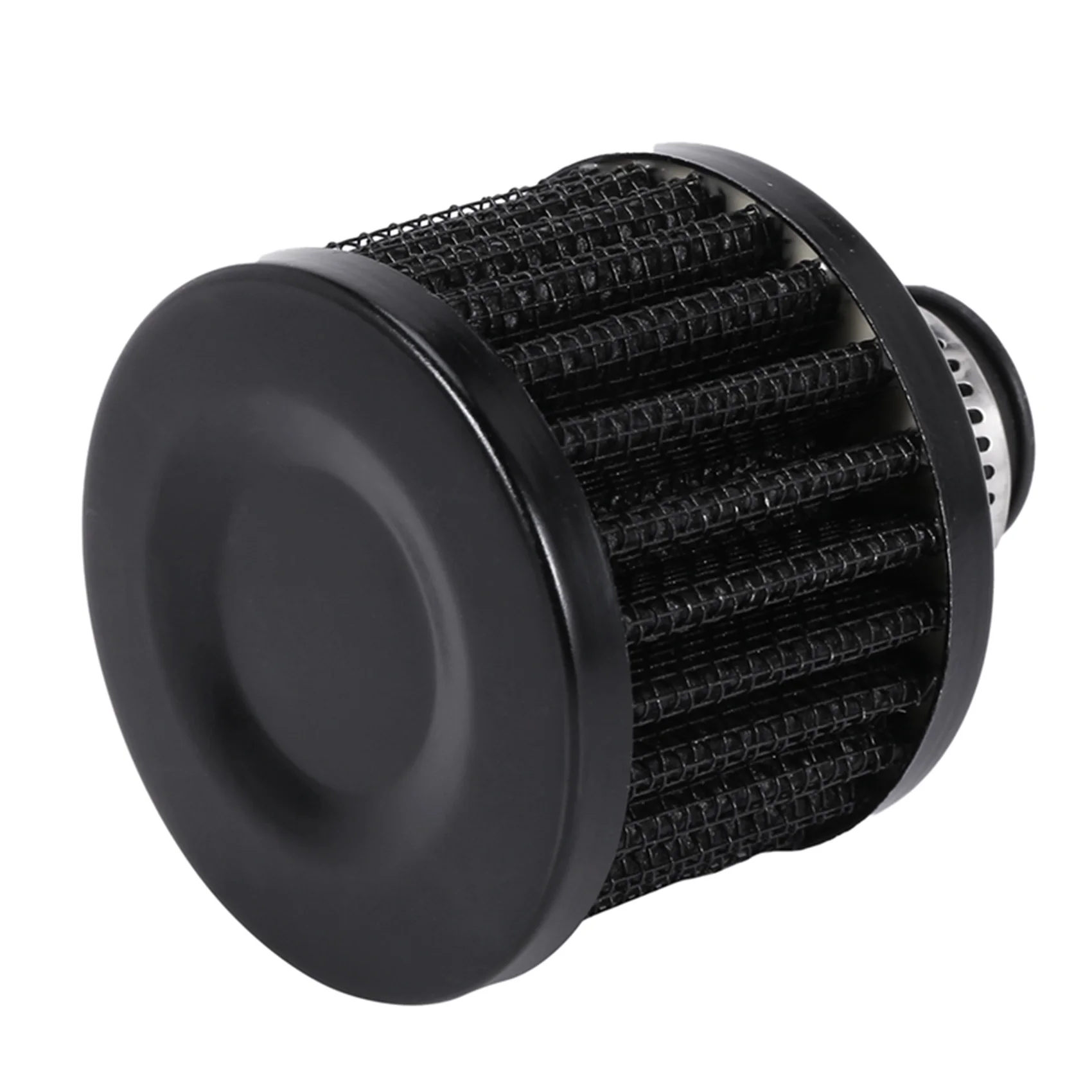 Air Filter 13mm Oil Mini Breather Cold Air Filter Fuel Crankcase Engine For Car Silver