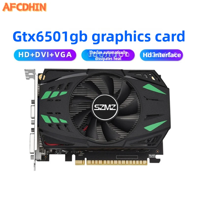 GTX650 1GB 개별 그래픽 카드, 게임, 사무실, 단일 팬, 자동 냉각, VG..
