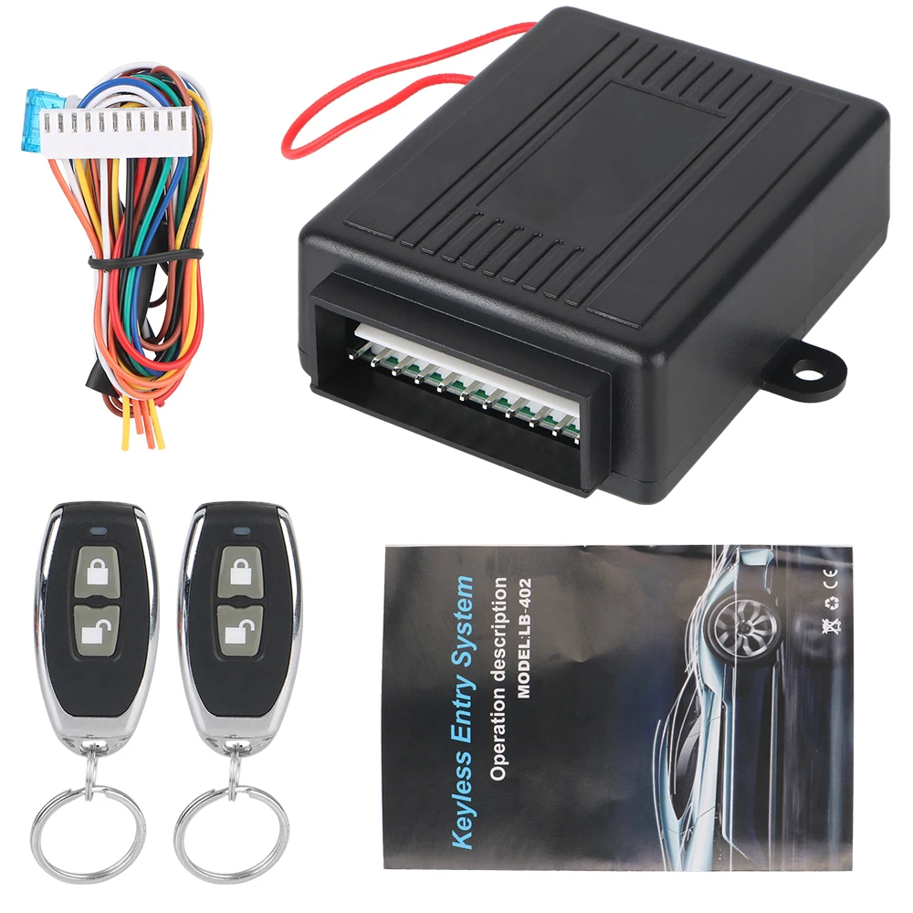 Car Door Window Truck Master Lifter Remote Control Central Door Lock Unlock 12V With 2 Controller Universal Car Keyless System