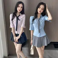 Vêtements de travail pour femmes, chemise, jupe courte imbibée, hôtel, salon de beauté, spa, massage, ongles, bain de pieds, technicien, salopette, uniforme 1