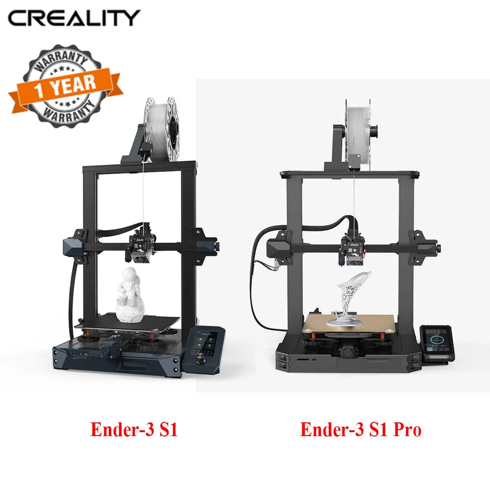 CREALITY 3D Printer Ender-3 S1 Dual-Gear Extruder 4.3-Inch Layar 32-Bit Diam MB CR Touch Auto Meratakan Ender-3 S1 Pro Printer