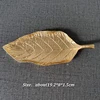 Luxury Metal Storage Tray Leaf Feather Shape Jewelry Display Plate Gold Fruit Dessert Cake Storage Tray Home Desktop Decorative 3