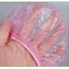 100pcs/set Disposable Shower Caps Plastic Waterproof Headgear Pink Spa Salon Hotel Hair Dye Women Elastic hair Cap Bathroom 2