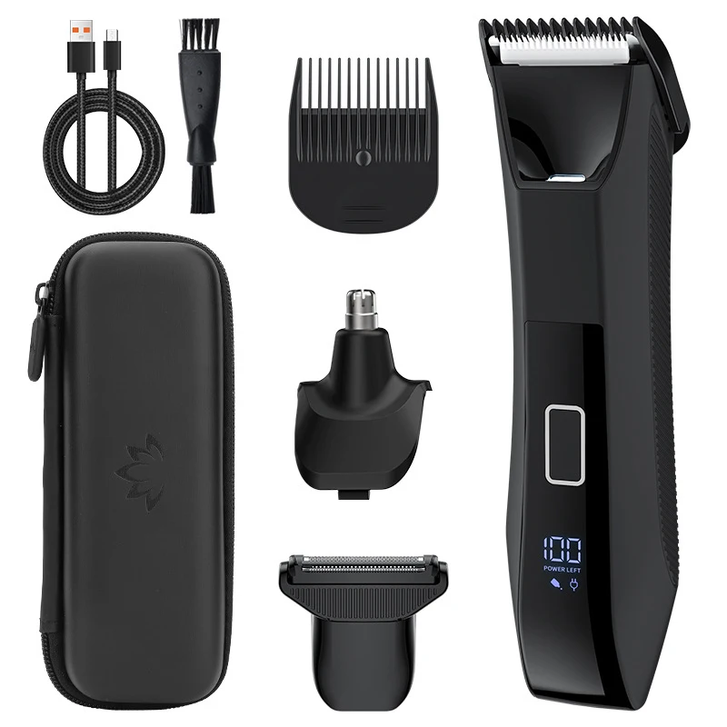 Ball Trimmers for Men 3-in-1 Body Hair Trimmer and Groin Hair Shaver -Dual-Head Trimmer for Smooth, No-Nick Shaving Nose