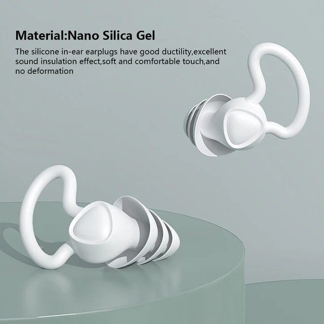 Silicone Soundproof Earplug Anti Noise Sleep Ear Plug Noise Reduction Sound  Insulation Ear Protector Traveling Swimming Earplugs - AliExpress