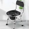 Portable Adult Toilet Booster for Elderly, Thickened Non-slip Commode Chair,Folding Toilet Household Solid Elderly Toilet Chairs 1
