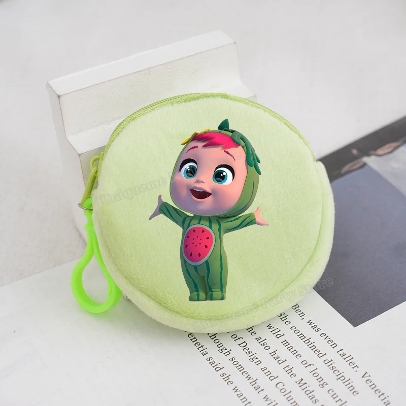 Cry Baby Mini-Geldbörse, Cartoon Crybabies Girl, Reißverschluss, Schlüsseletui, Datenkabel, Kopfhörer, Aufbewahrungstasche, runde Geldbörse, kleine Geldtasche – Detail 6